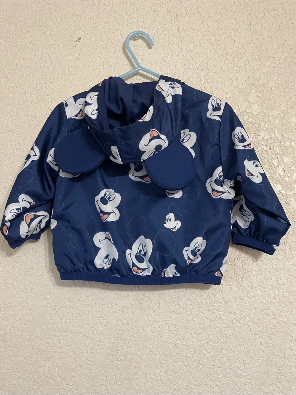 Disney Navy Blue Mickey Face Hoodie Jacket 12 Month Boy